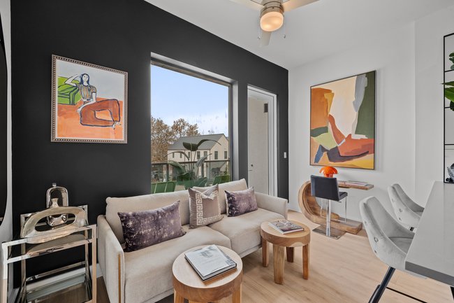 Kitchen with stainless steel appliances