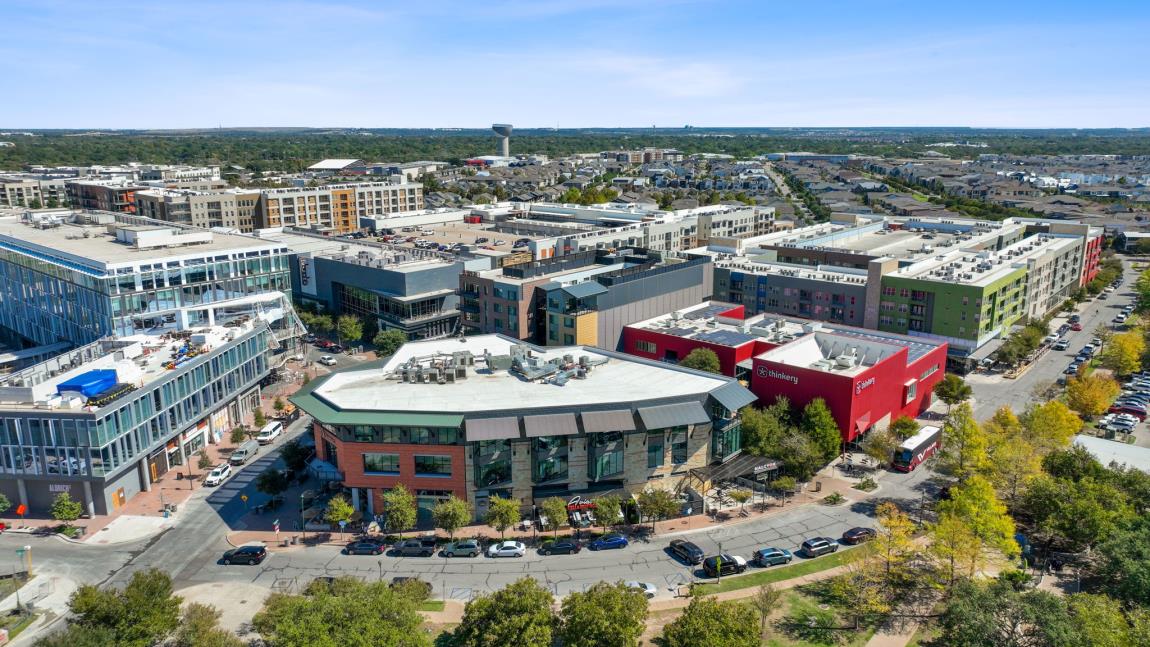 Mueller town center aerial
